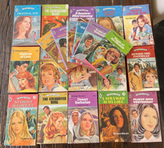 Lot of 156 Vintage Harlequin Romance Books (1960s–70s) – Red Page Edges