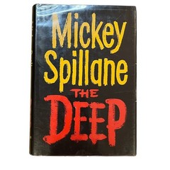 MICKEY SPILLANE THE DEEP 1ST EDITION SIGNED HC DJ VTG Mystery