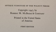 Antique Furniture of the Walnut Period 1st Edition – R.W. Symonds 1947