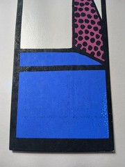 Old Vintage 1970s Psychedelic Bookmark Abstract Modern Art Man Tie Rabbit Brain