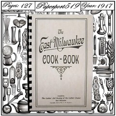 1917 The East Milwaukee Vintage Cook Book 127 Pages