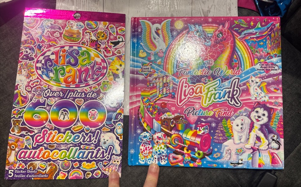 Lisa Frank Picture Find Books * The Fantastic World* And 600 Sticker Book