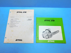 OEM SPARE PARTS LIST & INSTRUCTION / OWNERS MANUAL SET FOR STIHL 015