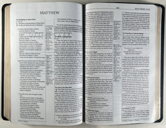 MEV Bible Thinline Reference Black Red Letter USA Print Clean Text