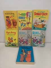 Vintage Lot of 7 Whitman Big Little Books & Flip-It Cartoons – Bugs Bunny, Road