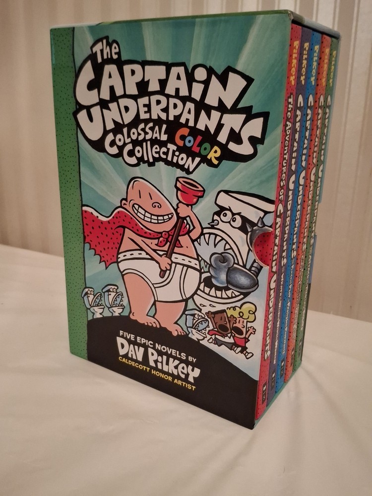 Dav Pilkey Captain Underpants Hardcover Book Set Colossal Color Collection