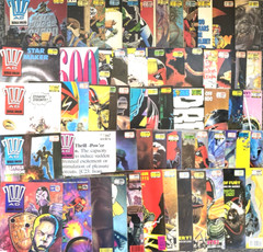 2000 A.D. JUDGE DREDD. NUMBER’S BETWEEN 572-651. ( 60 MAGAZINE 1988-1989 LOT)
