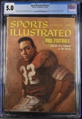 Jim Brown Sports Illustrated September 26 1960 Rookie First – CGC 5 NEWSSTAND 🔥