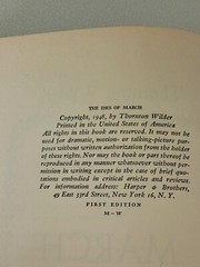 The Ides Of March 1st Edition Hard Cover (1973)