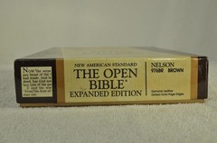 The Open Bible Expanded Edition NASB Brown Genuine Leather RL 1985 Nelson 976BR