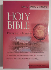 King James Holy Bible Reference Edition Red Letter Leather Nelson Color Maps