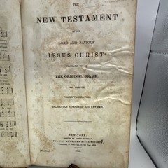 American Bible Society 1843 New Testament Psalms Leather Illustrated Bible Book