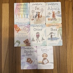 Slumberkins Book Set Of 8 Otter Alpaca Sloth Fox Ibex