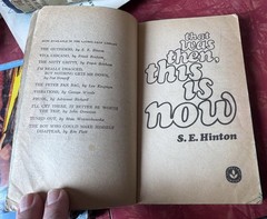 That Was Then, This is Now S. E. Hinton 2nd Printing 1974 Laurel Dell Edition