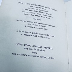Hong Kong Report For The Year 1960 1st Edition 1961 Govt Press Colonial History