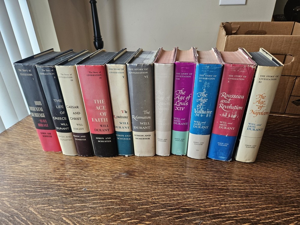 Will Durant The Story of Civilization Complete Set Volumes 1-11 Very Good Cond
