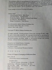 Alternating Current Fundamentals by Stephen L. Herman and John R. Duff (Trade…