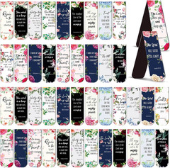 48 Pcs Bible Verse Magnetic Bookmarks, 0.8X4.7In Inspirational Scripture Christi