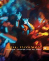 Social Psychology by Saul Kassin: Used