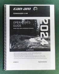 2024 Can-Am Commander X mr 1000R Owner’s Manual: 206 Pages & Protective Covers