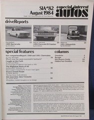 Special-Interest Autos Magazine Aug 1984 65 Barracuda 59 El Camino 1931 Olds