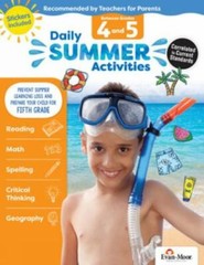 Evan-Moor Daily Summer Activities, Grade 4-5 Workbook, Stickers, Prevent Learnin