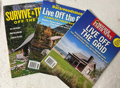 LIVE LIVING OFF THE GRID 3 ISSUES MOTHER EARTH BACKWOODSMAN OUTDOOR LIFE