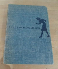 Nancy Drew: The Clue of the Velvet Mask by Keene. 1953. Blue Tweed Hardcover