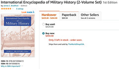 International Encyclopedia of Military History (2-Volume Set) – Hardcover – NEW