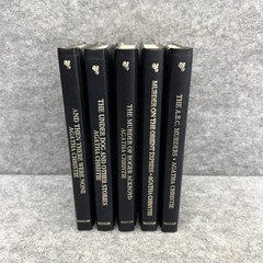 Agatha Christie Mystery Collection Lot of 5 Bantam Books Black Leatherette HC