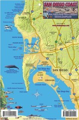 San Diego Coast California Waterproof Dive Map & Fish Card Franko Maps