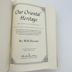 Our Oriental Heritage Will Durant 1992 Collector’s Edition Leather Easton Press