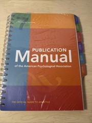 Publication Manual Of The American Psychology Association 7th Edition NEW Sealed