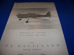 1949: DE HAVILLAND CHIPMUNK “BASIC TRAINER” 1-PAGE SALES AD (332SS)