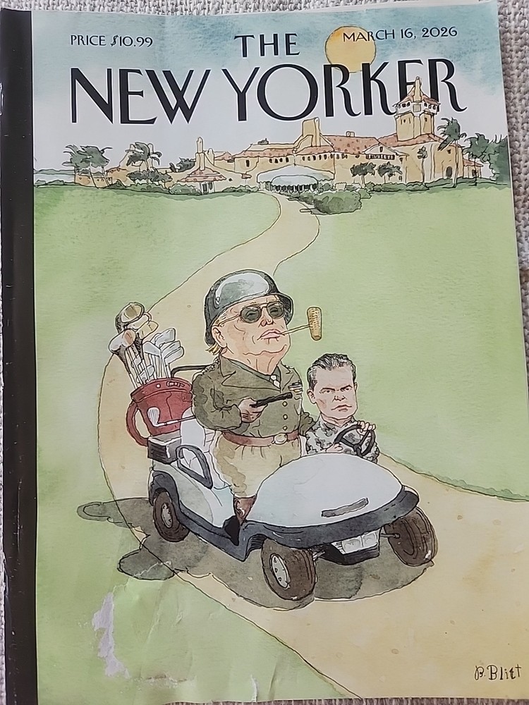 THE NEW YORKER Magazine March 16th 2026 War-a-Lago Barry Blitt