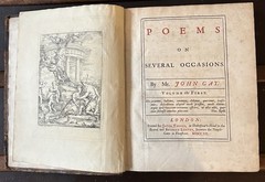 GAY, John Poems on Several Occasions. London:Tonson & Lintot 1720 Vol 1. 1st Ed