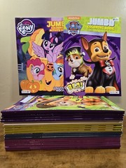 22 Pc. Lot HALLOWEEN Kids Coloring Books, Multiple Franchises & Characters, New