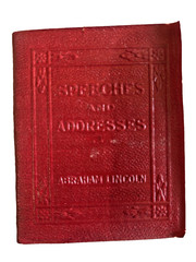 1920’s Little Leather Library (Luxart) Red Book- Speeches & Addresses – Lincoln