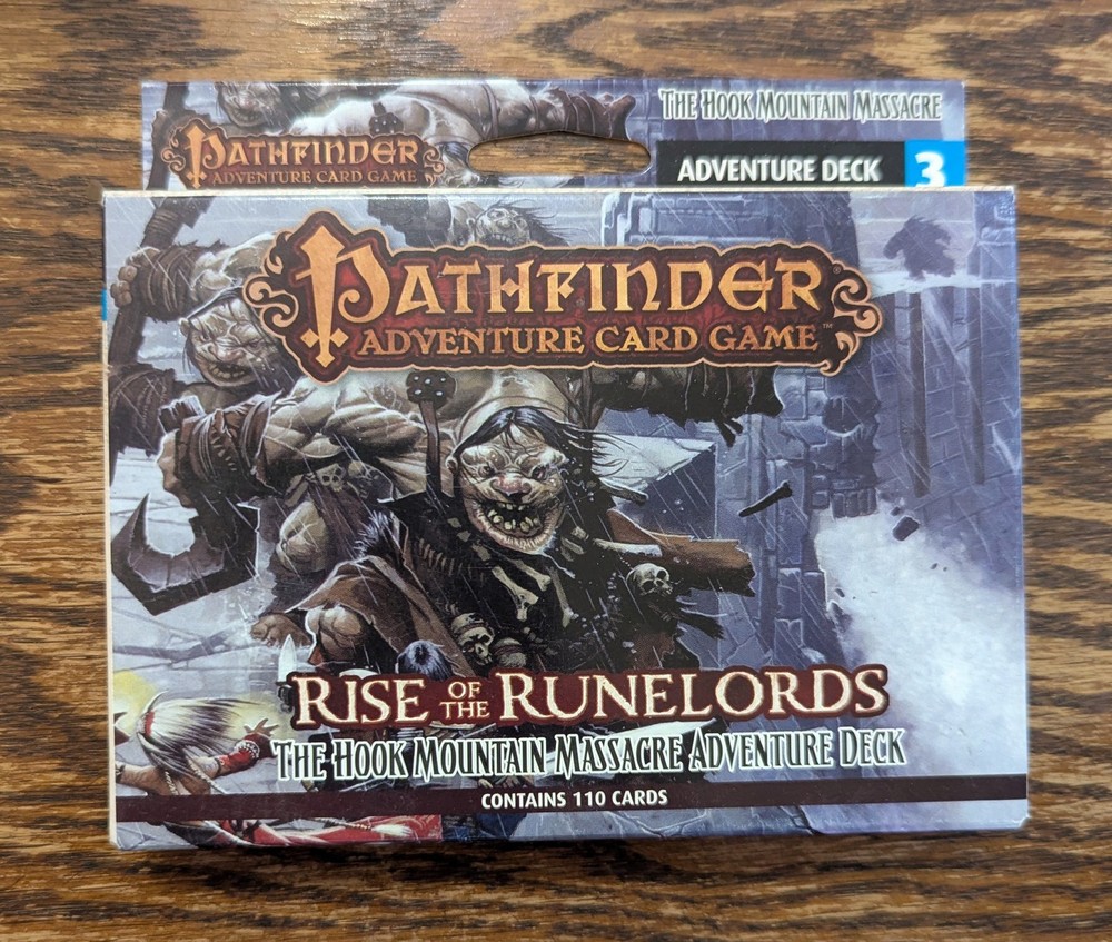 Pathfinder: Rise of the Runelords Hook Mountain Massacre (3) Deck Card Game NEW