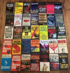 Mix Lot Of 20 Suspense Crime Mystery Thriller Fiction Paperback Books Random