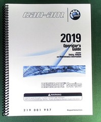 2019 Can-Am Renegade 850 Owner’s Manual: 188 Pages & Protective Covers!