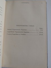 Plane Trigonometry ICS Staff Tables International Textbook Company Book #319C