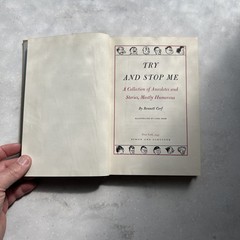 Try And Stop Me by Bennett Cerf / 1945 Vintage Hardcover Illustrated: Carl Rose