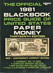 Official 1981 BLACKBOOK PRICE GUIDE US. PAPER MONEY