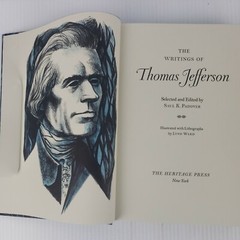 Heritage Press Writings of Thomas Jefferson 1967 w/ Slipcase Illustrated Notes