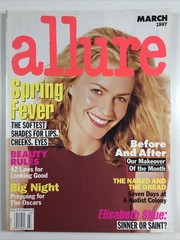 ALLURE magazine -March 1997 Fashion makeup hair Cover: Elisabeth Shue 234 pages