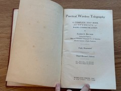 1917 Edition Practical Wireless Telegraphy by Elmer E.Bucher