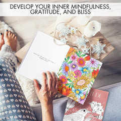 Beautiful Adult Coloring Book Set of 2 for Relaxation – Gratitude