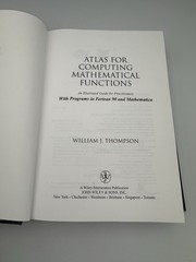 Atlas for Computing Mathematical Functions by W. Thompson Hardcover No CD ROM