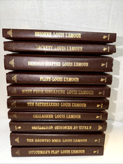 Lot Of 10 Louis L’amour Leatherette Books Western Flint, Dutchman’s Flat, More..